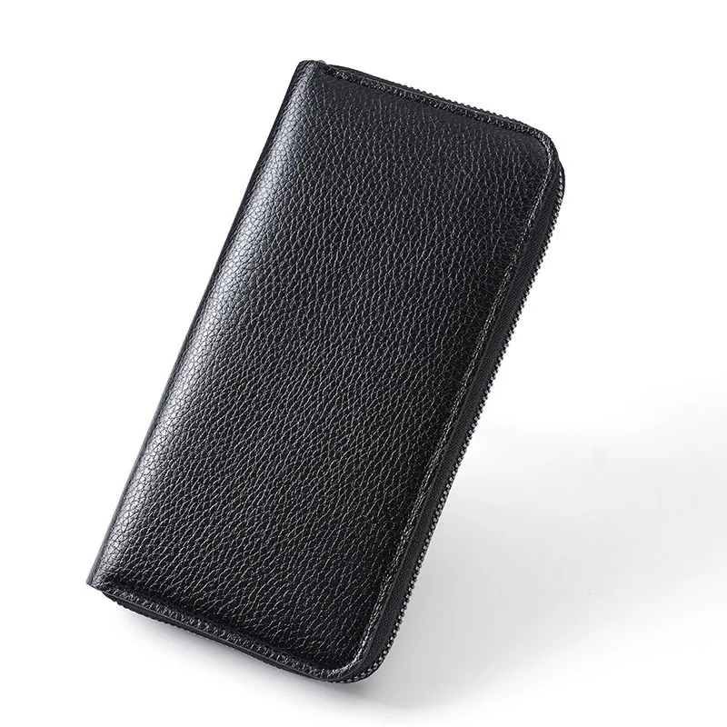 大容量のメンズロングジッパーウォレット