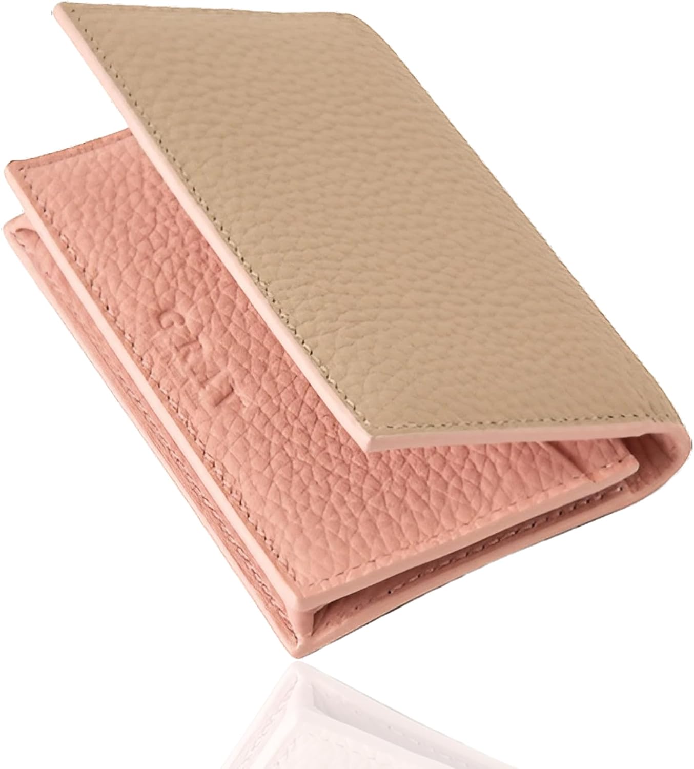 (手に馴染む本革シボ) キズが付きにくい バイカラー 薄型マグネット